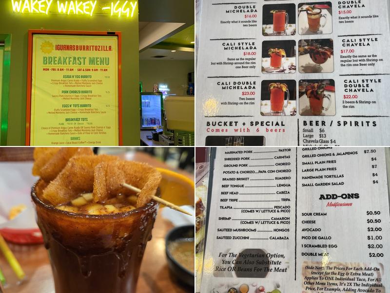 Cali Spartan Mexican Kitchen Menu