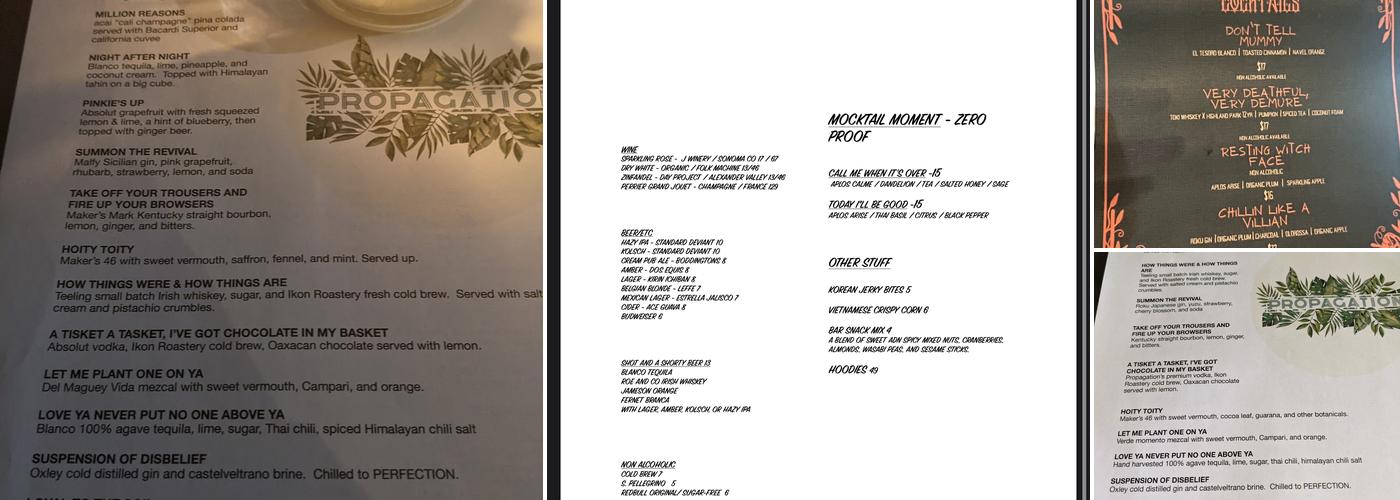 Propagation Menu