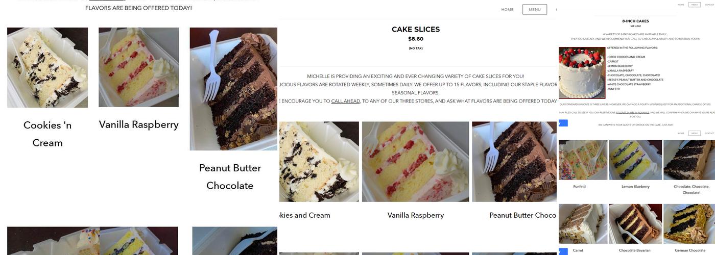 The Cake Slice - Sparks Menu