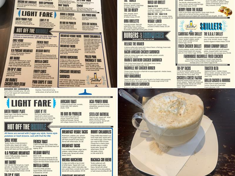 Toasted Menu