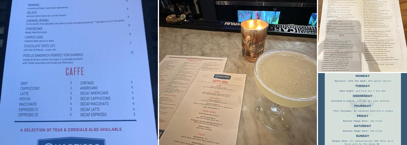 Quartiere Menu