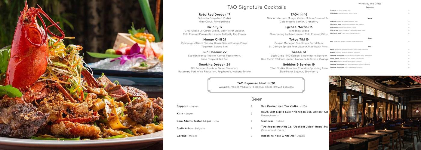 TAO Asian Bistro & Lounge Menu
