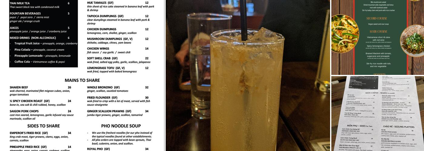 Gabriella's Vietnam Menu