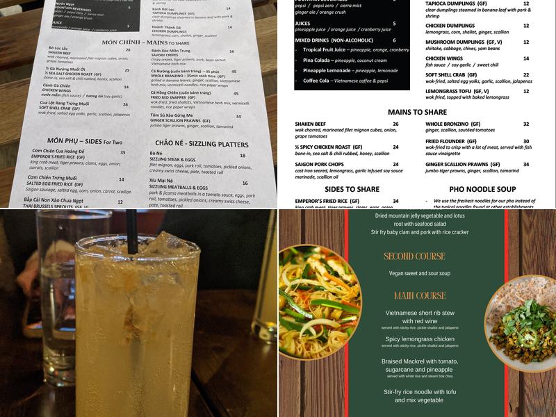 Gabriella's Vietnam Menu