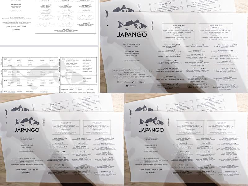 Japango Menu
