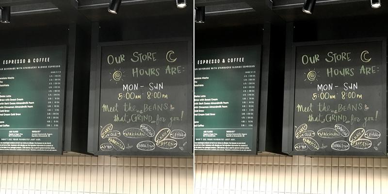 Starbucks Menu