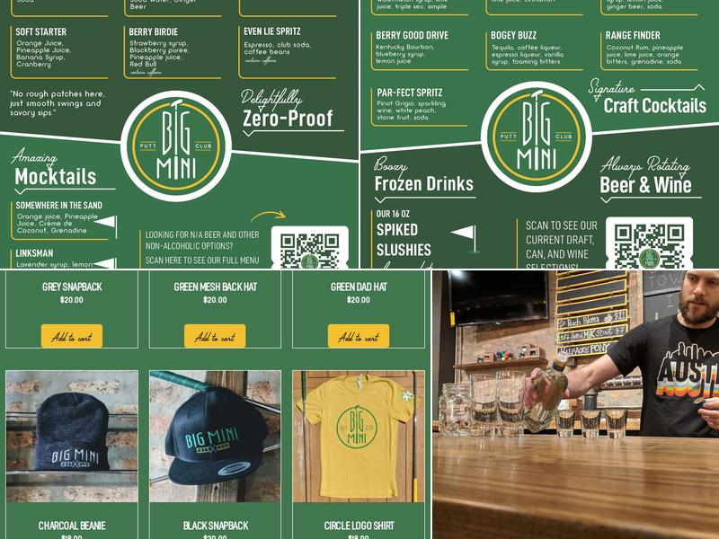 Big Mini Putt Club Menu