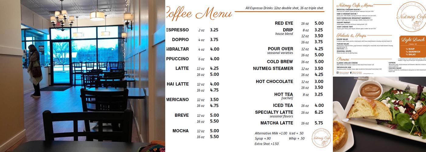Nutmeg Cafe, LLC Menu