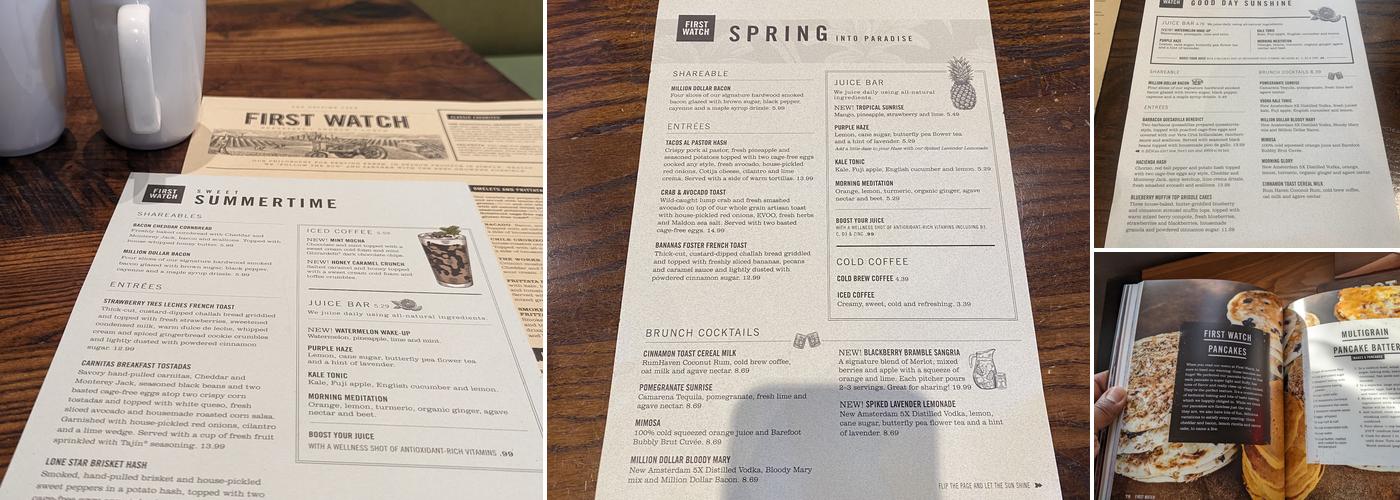 First Watch Menu