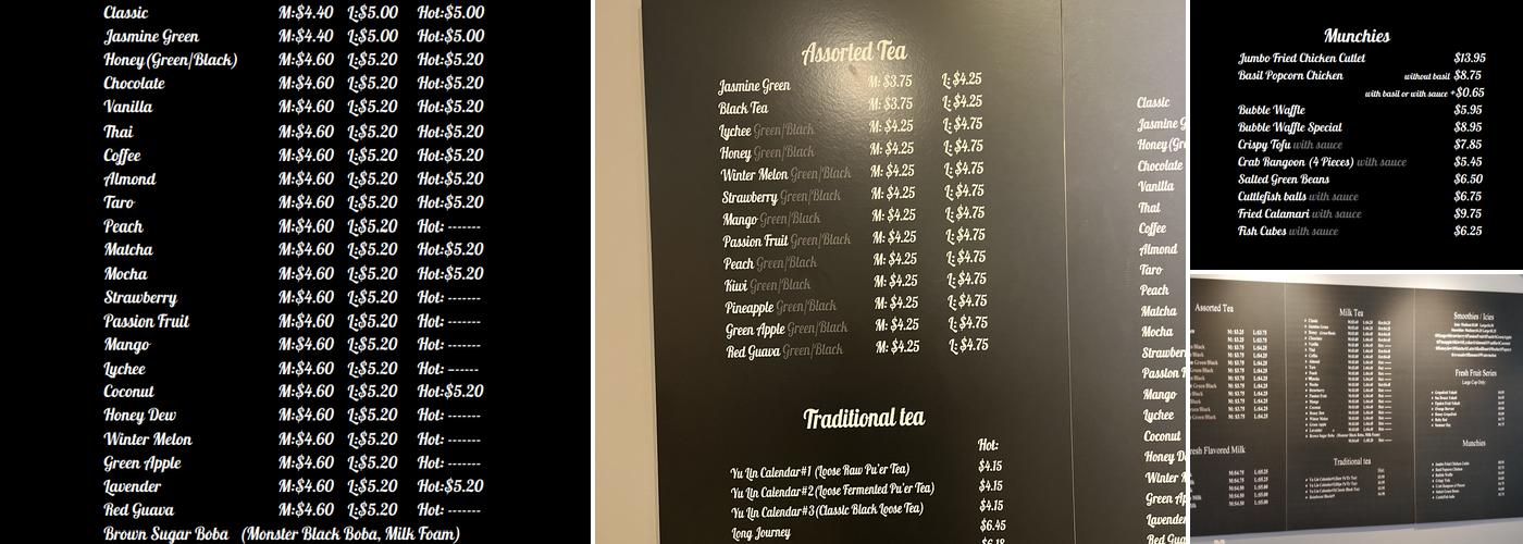 Tea Gather Menu