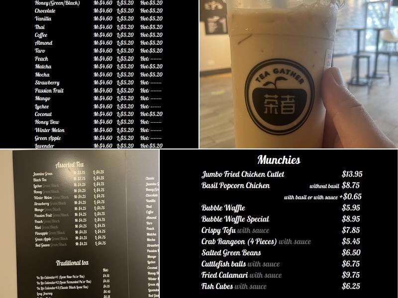 Tea Gather Menu