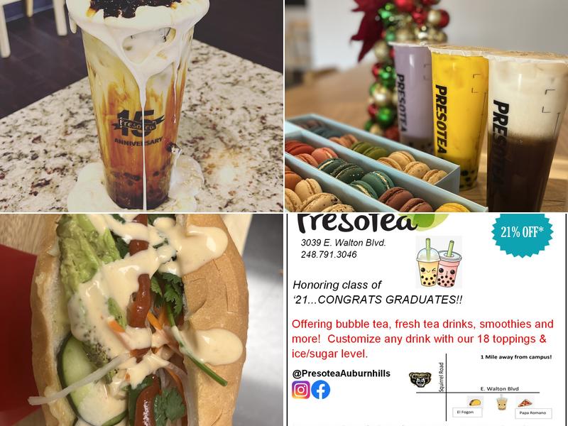 PRESOTEA AUBURN HILLS Menu