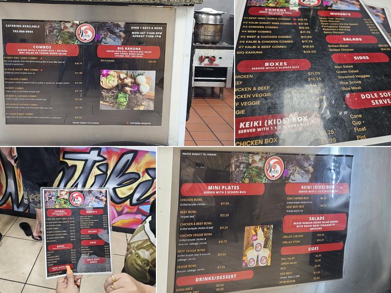 Matiki Island BBQ Menu