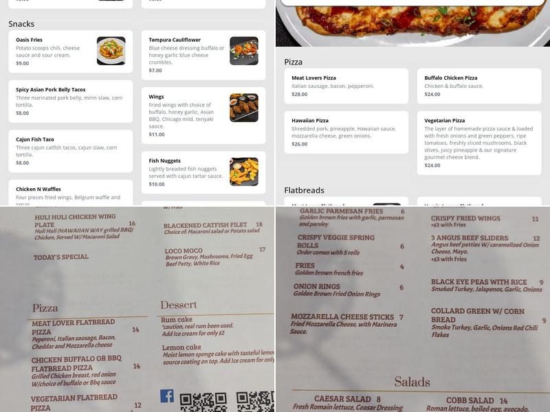 West Side Oasis Menu
