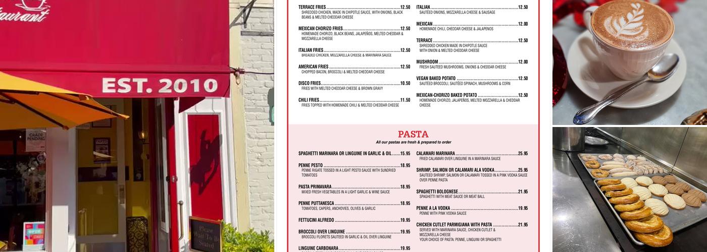 Terrace Restaurant & Bakery Menu