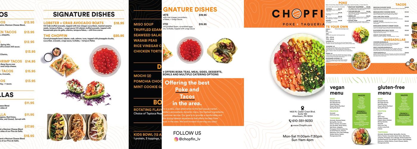 Chopfin Menu