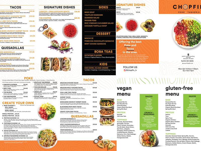 Chopfin Menu