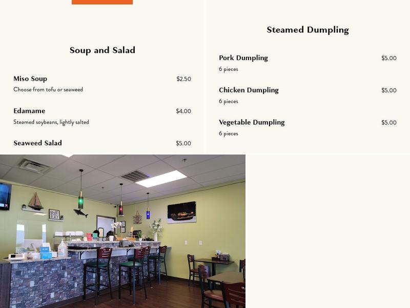 Creek Sushi and Poke Menu