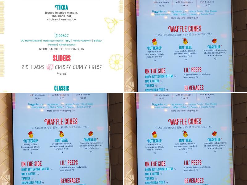 Buttercup Menu