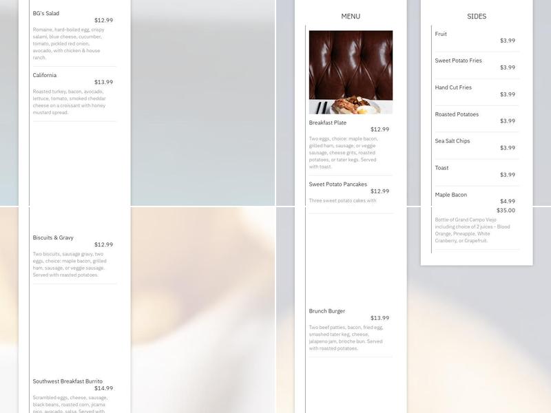Ebb & Flow Menu