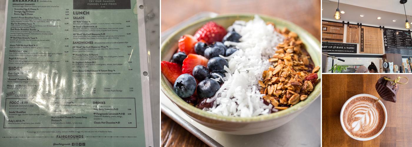 Fairgrounds Craft Coffee and Tea Menu