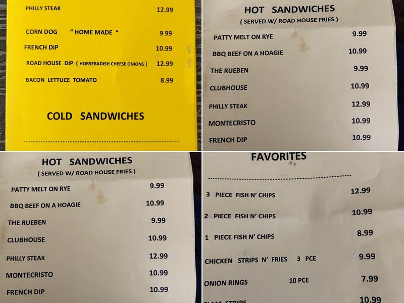 Roadhouse Grill Menu