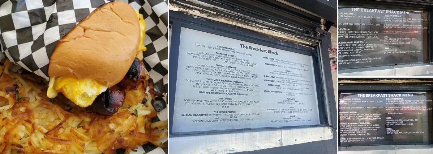 The Breakfast Shack Menu