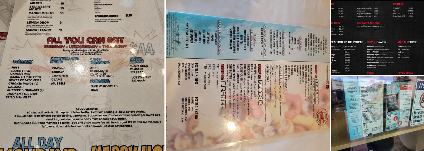 Firehouse Crawfish Menu