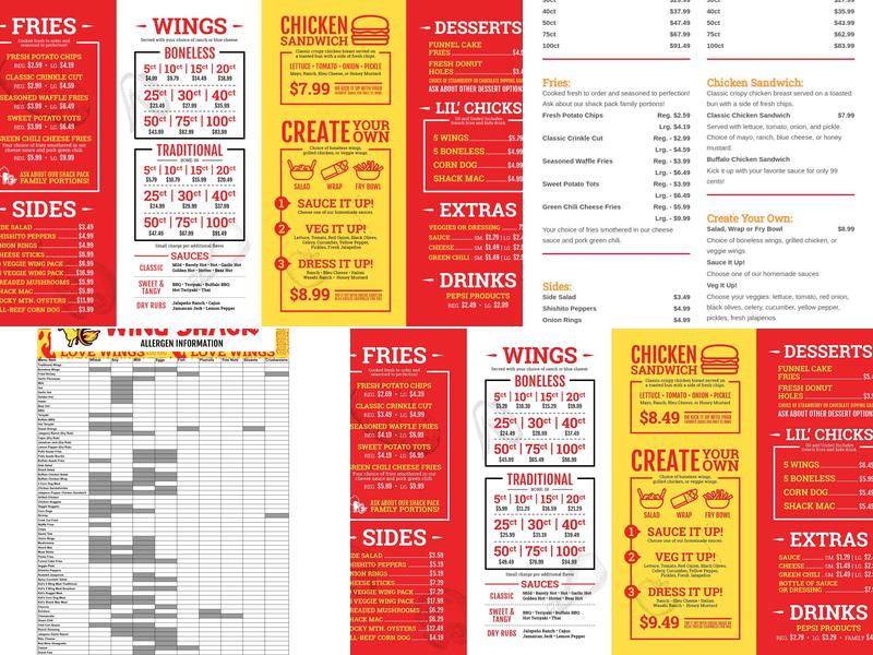 Wing Shack 35th Ave Menu