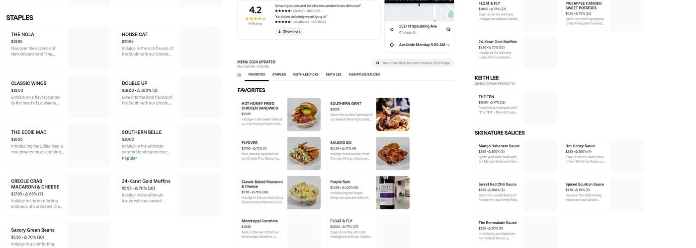 Southern Twang Menu