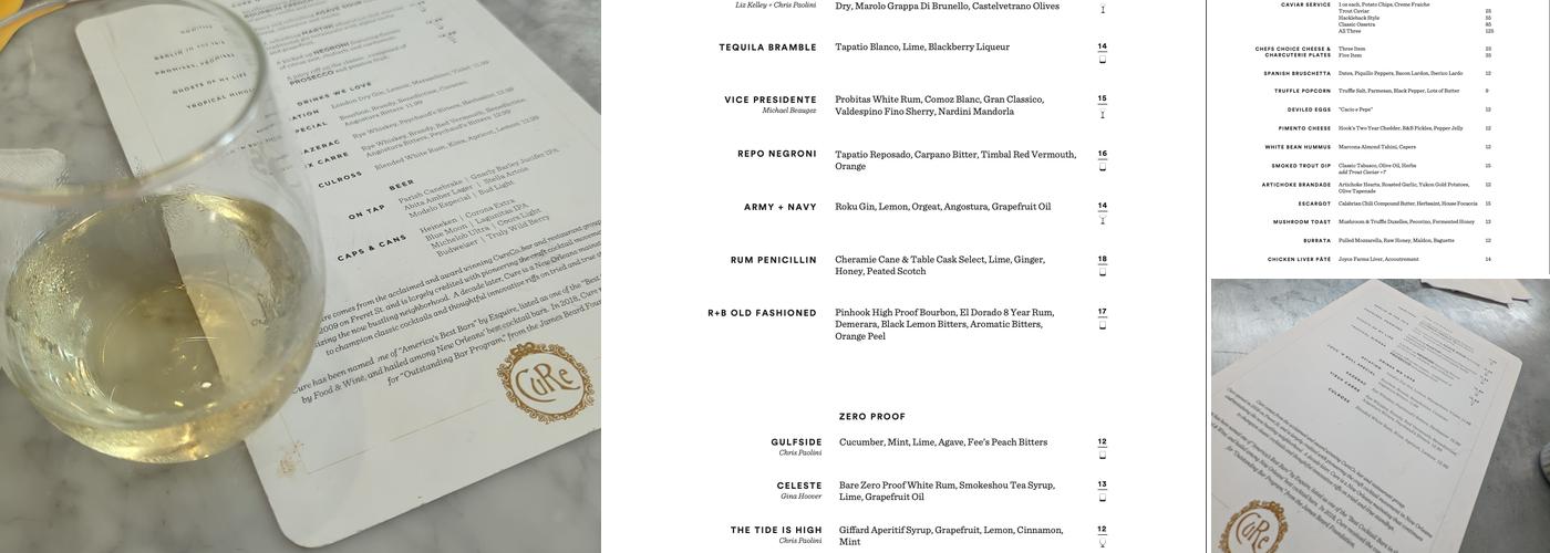 Cure Menu