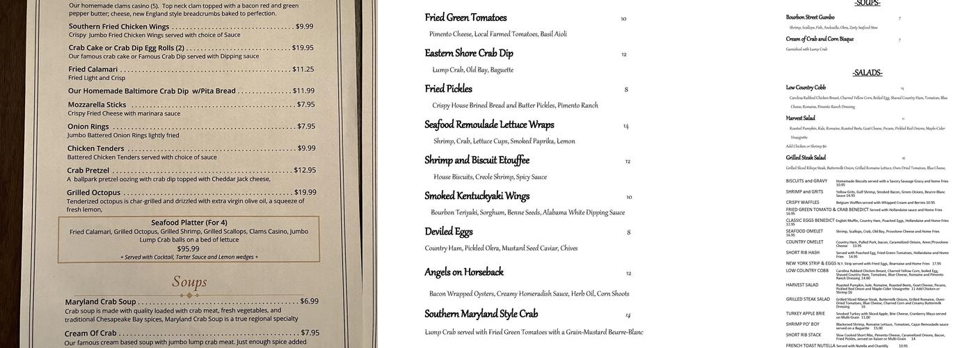 Southern Kitchen Menu