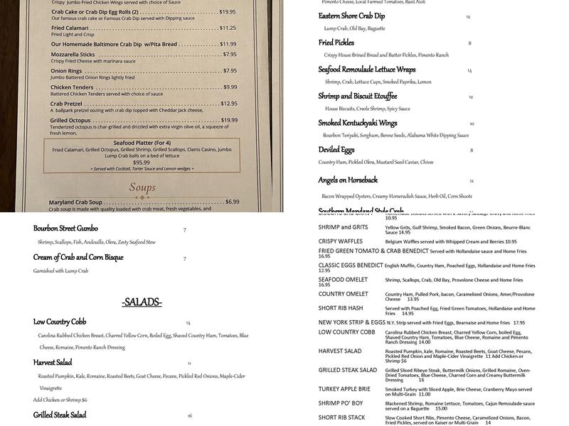 Southern Kitchen Menu