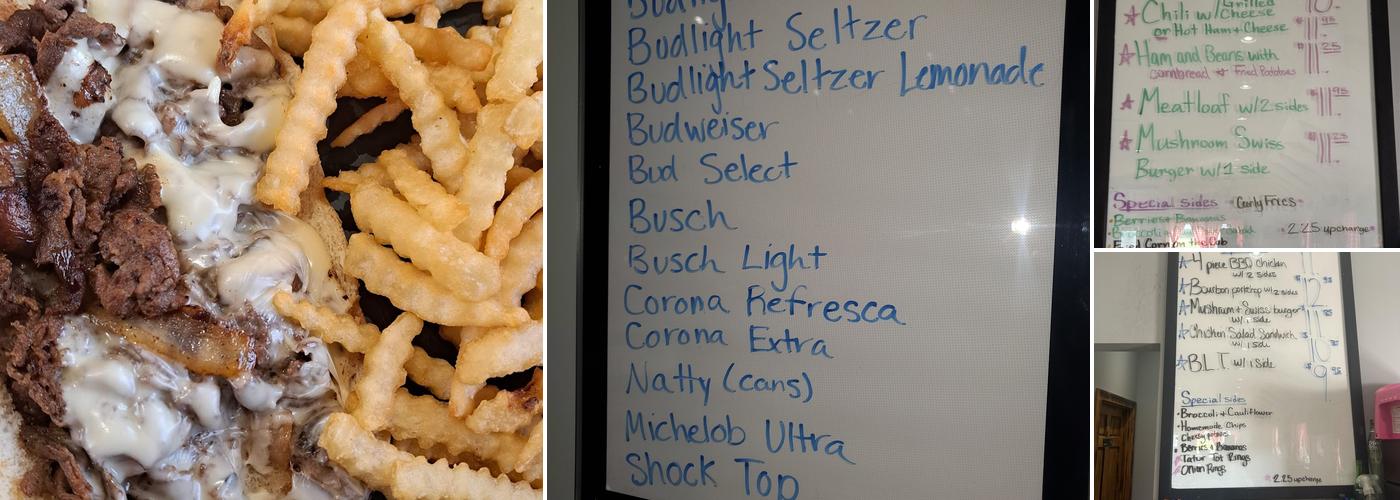 Buckys sit or get Menu