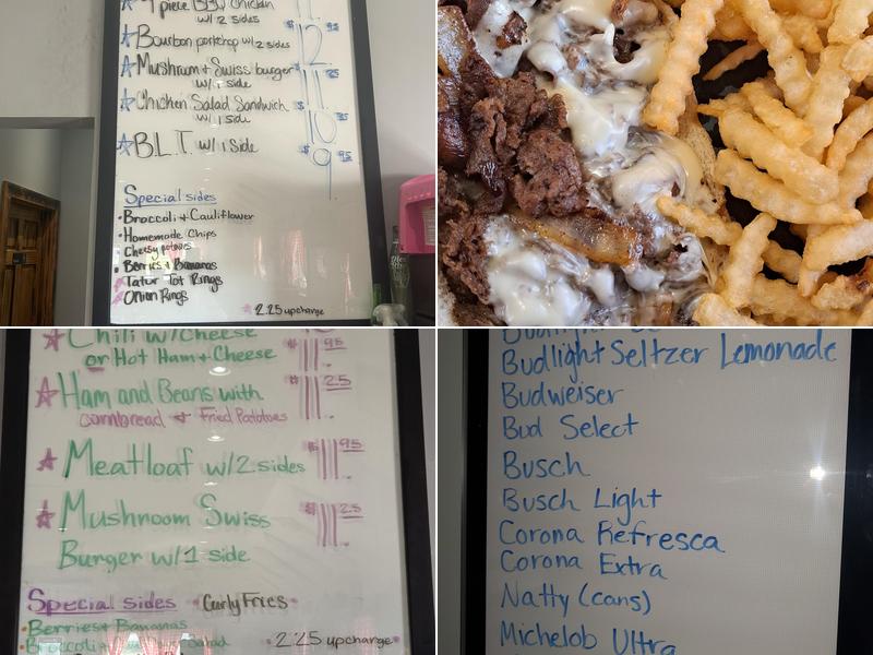 Buckys sit or get Menu