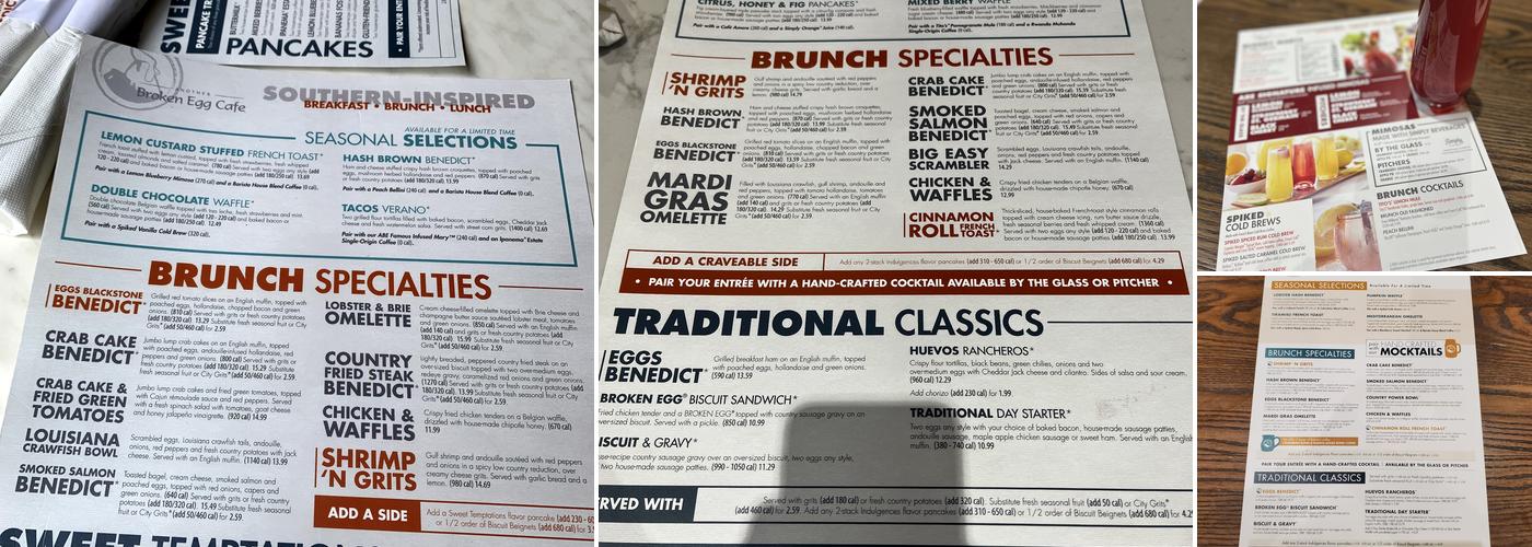 Another Broken Egg Cafe Menu
