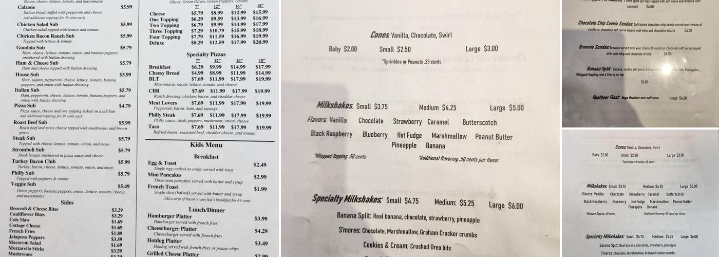 West Side Diner Menu