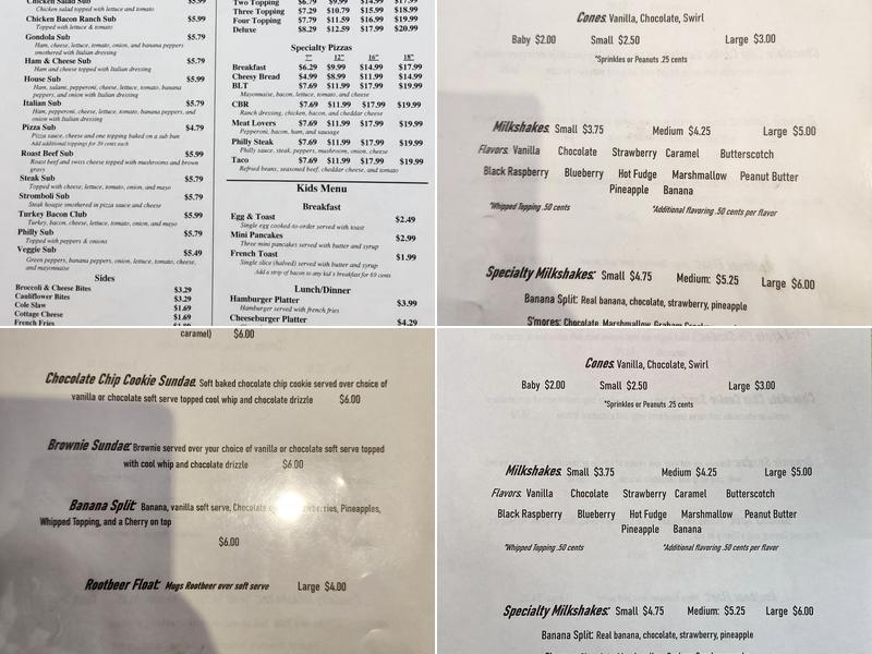 West Side Diner Menu