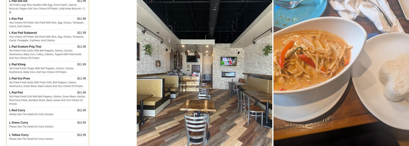 Kitchen 21 Thai & Pho Menu