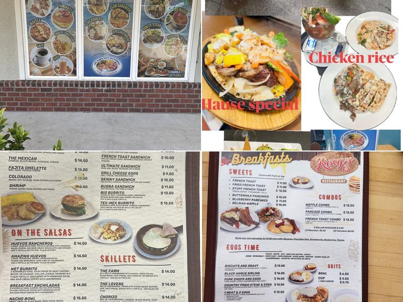 Roxy's Restaurant Menu