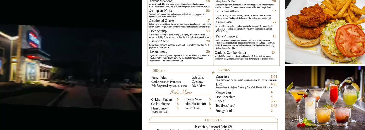 Tavern In Surfside Menu