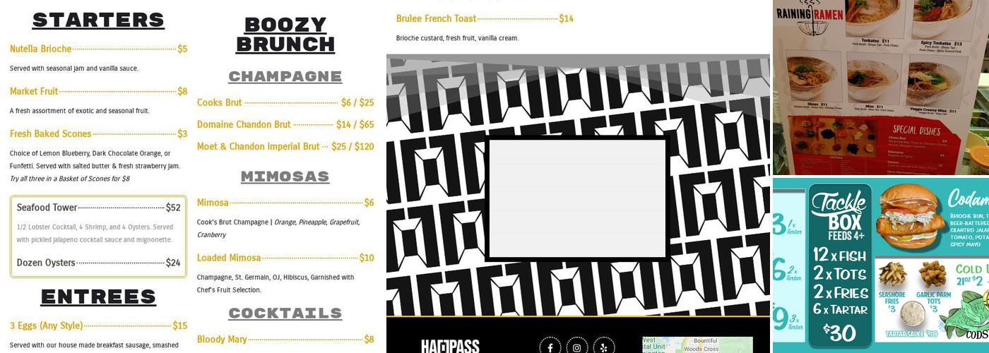 CodSpeed @ HallPass Menu