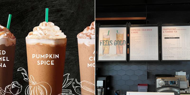 Starbucks Coffee Company Menu