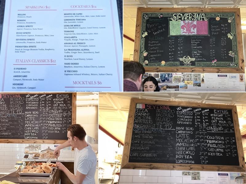 Severina Restaurant and Bar Menu