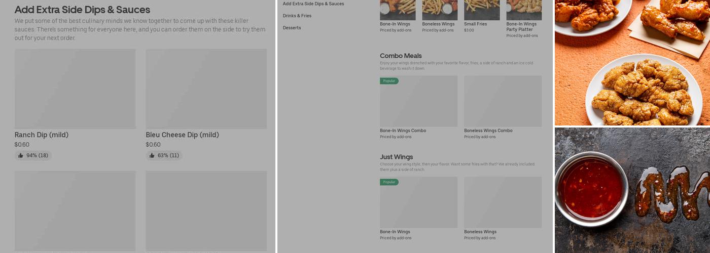 It's Just Wings Menu