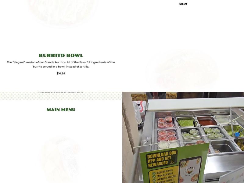 Juan's Mexican Grill Oldsmar Menu