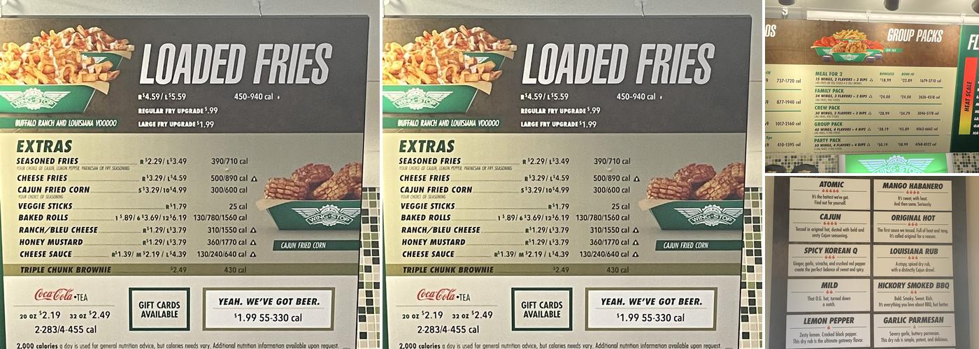 Wingstop Menu