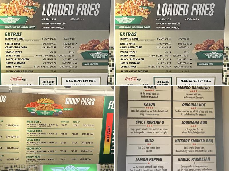 Wingstop Menu