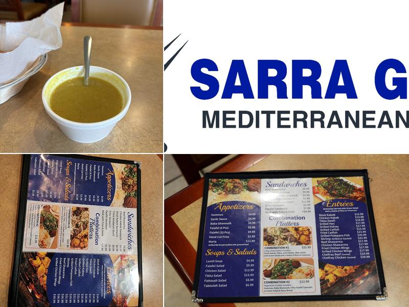 Sarra Grill Menu