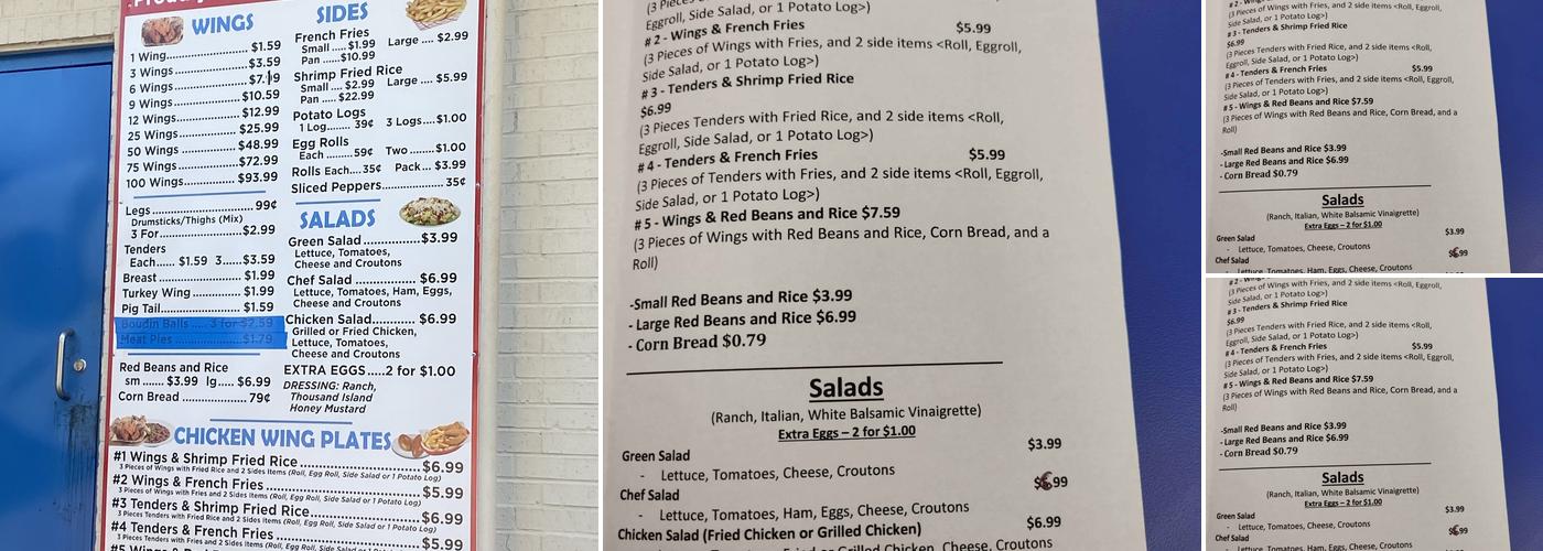 Blue Store Chicken 3 North Blvd Menu